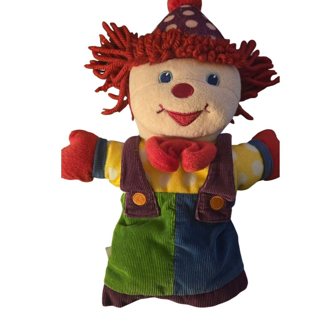 Vintage 2004‎ Gymboree Gym-Mark Clown Hand Puppet Plush Corduroy Multi-Color Toy